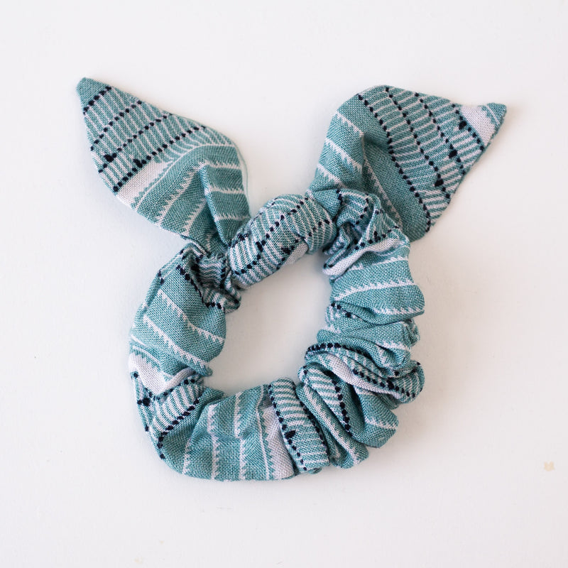 Knotted Scrunchie - handmade by the women of Amani using Kenyan materials for a Fair Trade boutique
