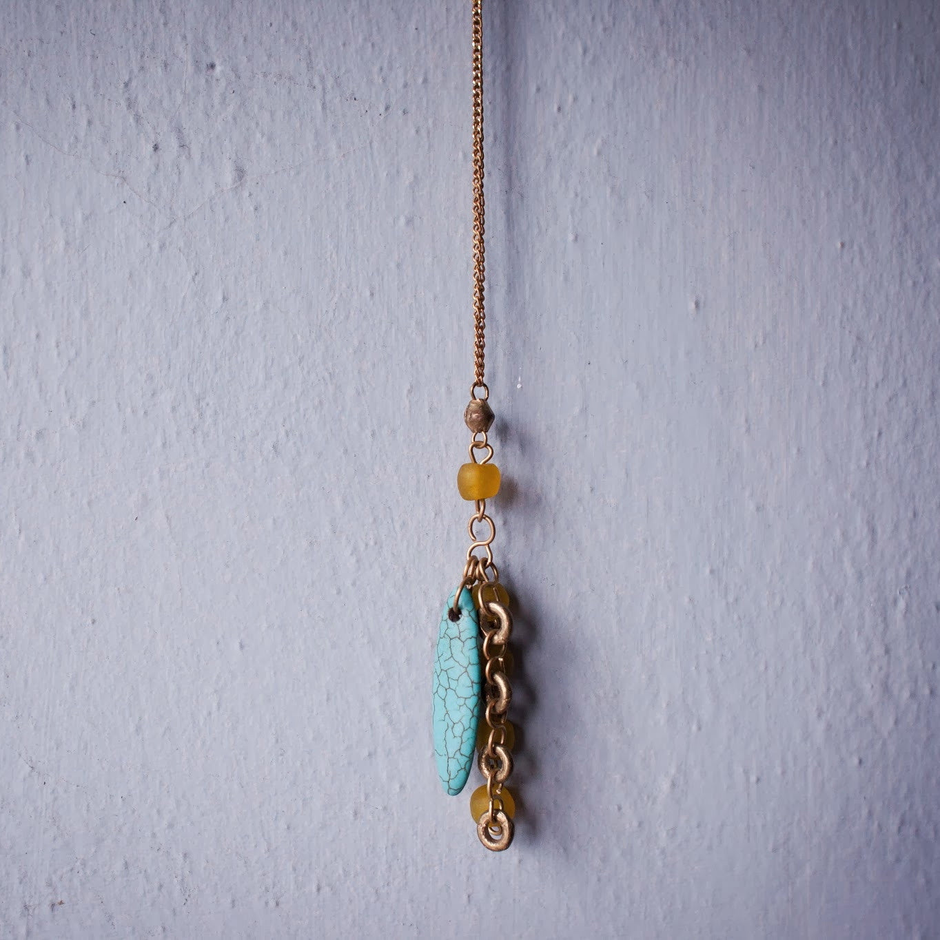 Turquoise Pendant Necklace - Kenyan materials and design for a fair trade boutique