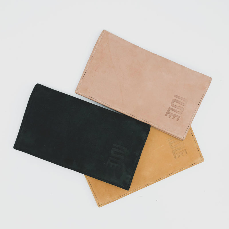 Folding Leather Wallet - Kenyan materials and design for a fair trade boutique