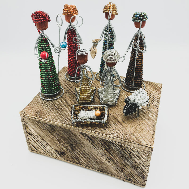 Beaded Nativity Set - Kenyan materials and design for a fair trade boutique