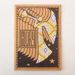 Christmas Angel Card - handmade using Kenyan kitenge for a Fair Trade boutique