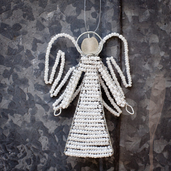 Beaded Angel Ornament - Kenyan materials and design for a fair trade boutique