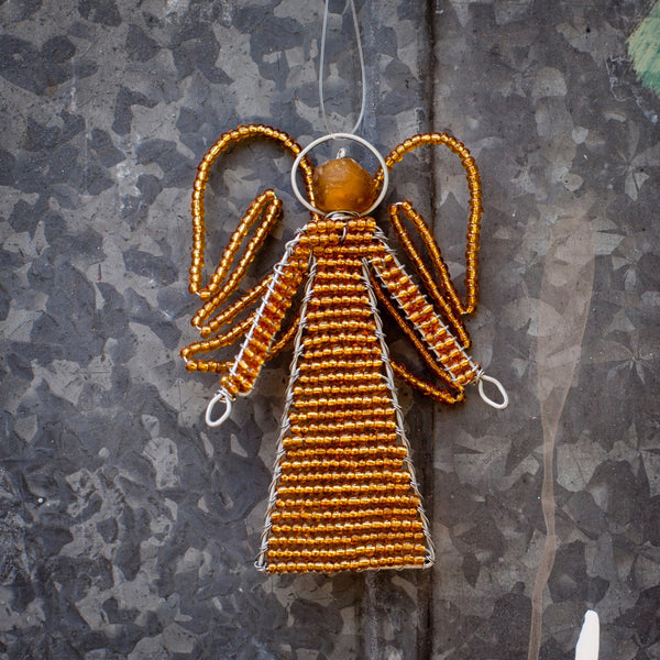 Beaded Angel Ornament - Kenyan materials and design for a fair trade boutique