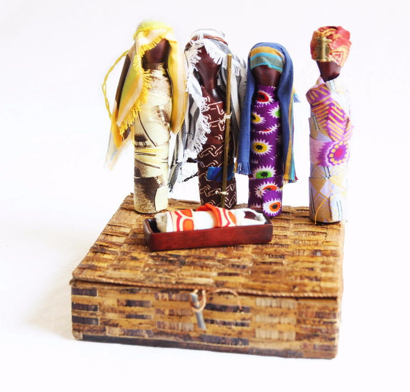 Nativity Peg Set - Kenyan materials and design for a fair trade boutique