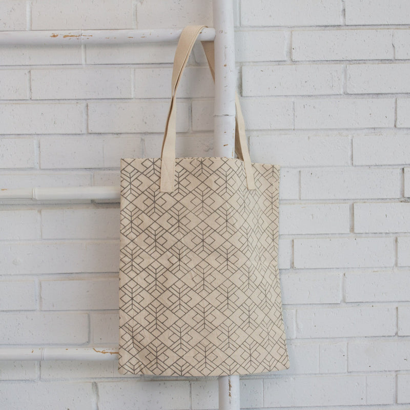 Book tote - handmade with all canvas material by the Amani women of Kenya for a Fair Trade boutique