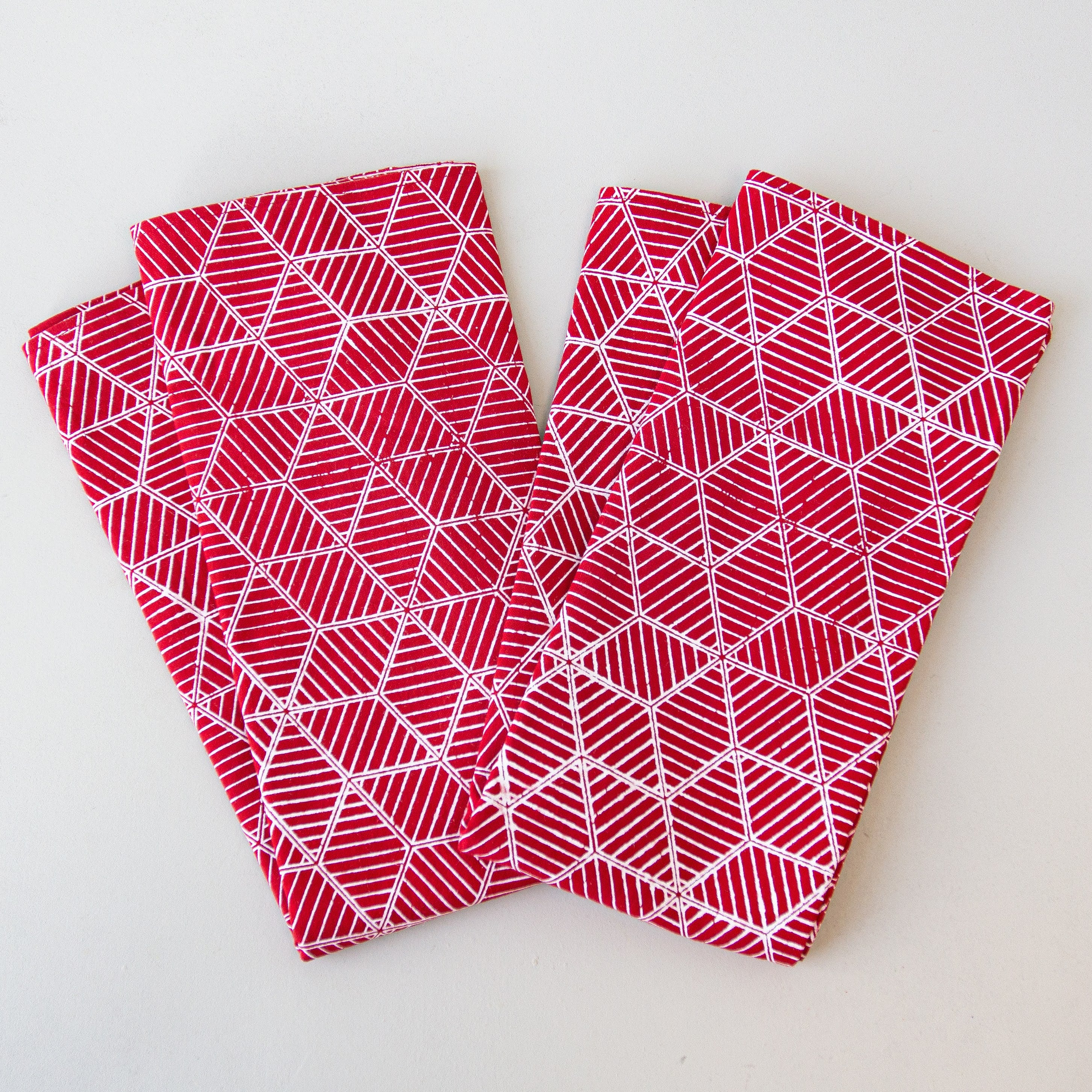 Christmas Tea Towel Set - handmade by the women of Amani using Kenyan materials for a Fair Trade boutique
