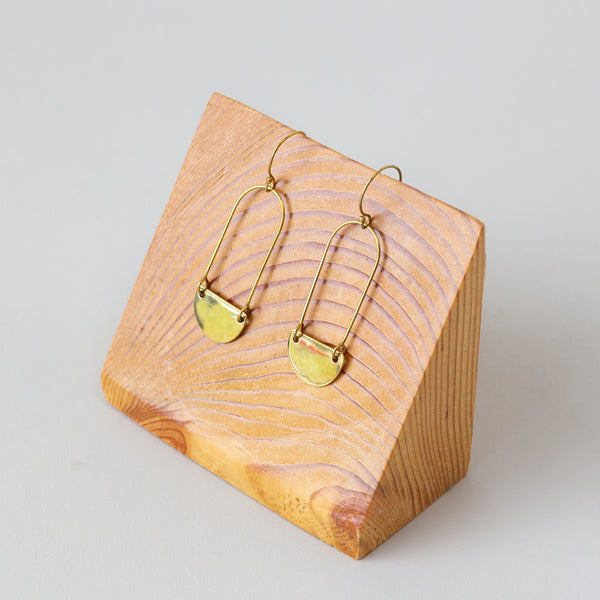 Semicircle Swing Earrings - handmade by Kenyan market artisans for a Fair Trade boutique