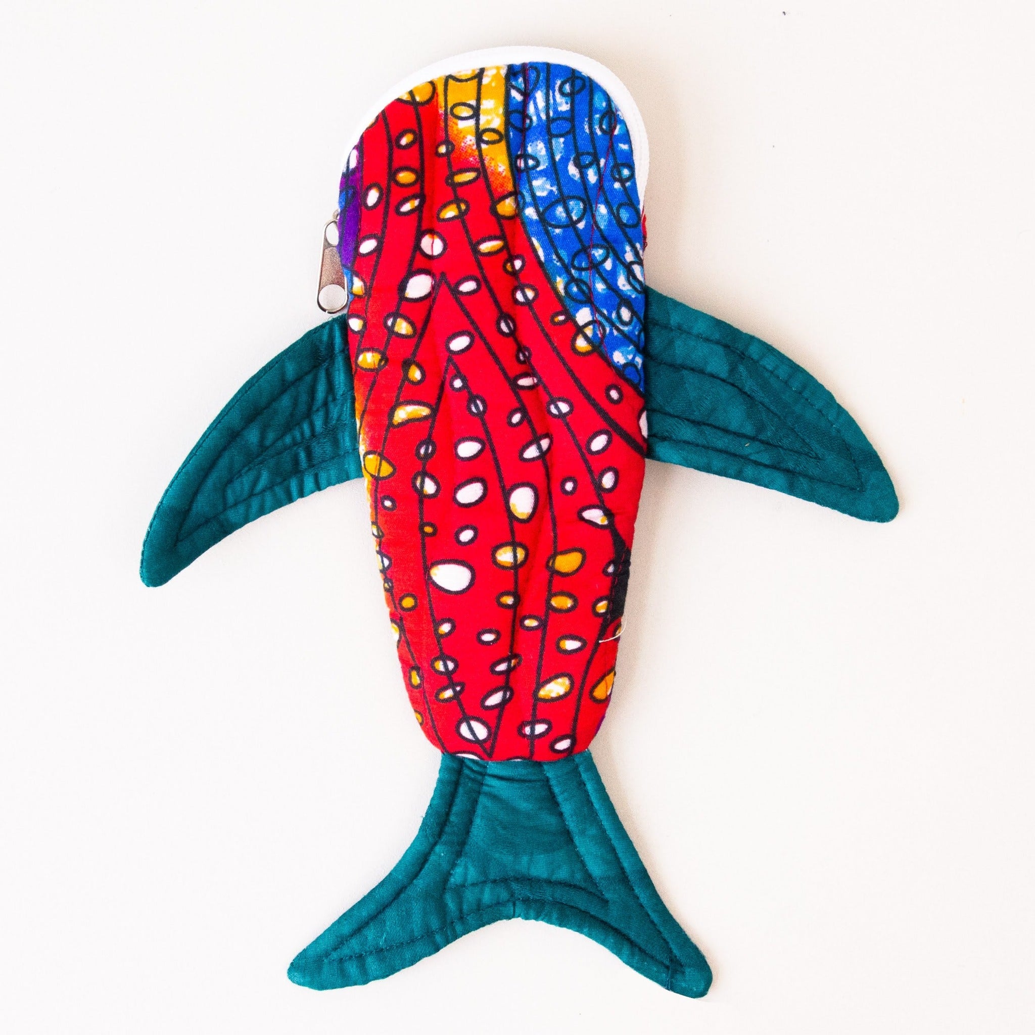 Shark Pencil Case - Kenyan materials and design for a fair trade boutique