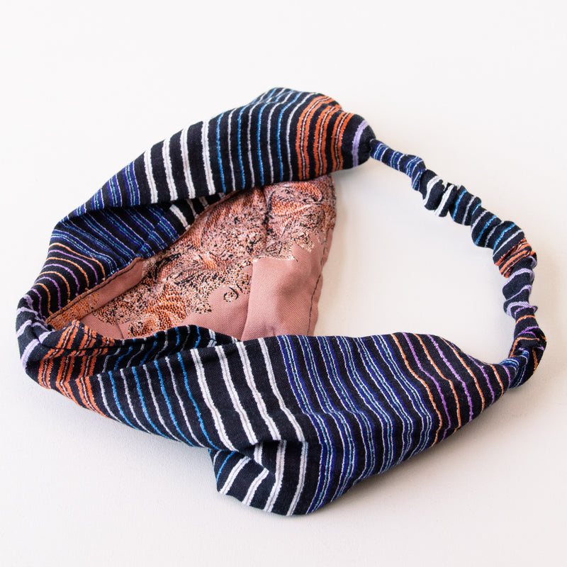 Folded Headband - Kenyan materials and design for a fair trade boutique