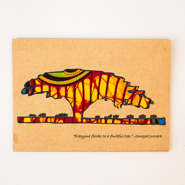 Acacia Tree Card - Kenyan materials and design for a fair trade boutique