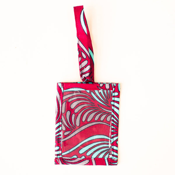 Kanga Luggage Tag - Kenyan materials and design for a fair trade boutique