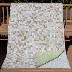 Cool Colors Quilt - handmade by the women of Amani using Kenyan materials for a Fair Trade boutique