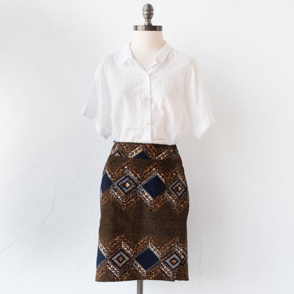Simple Wrap Skirt - Kenyan materials and design for a fair trade boutique