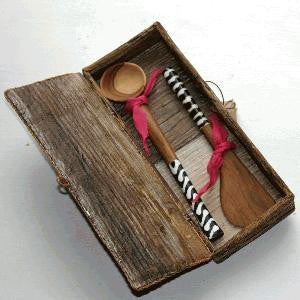 Knife and Sugar Spoon Set - Kenyan materials and design for a fair trade boutique