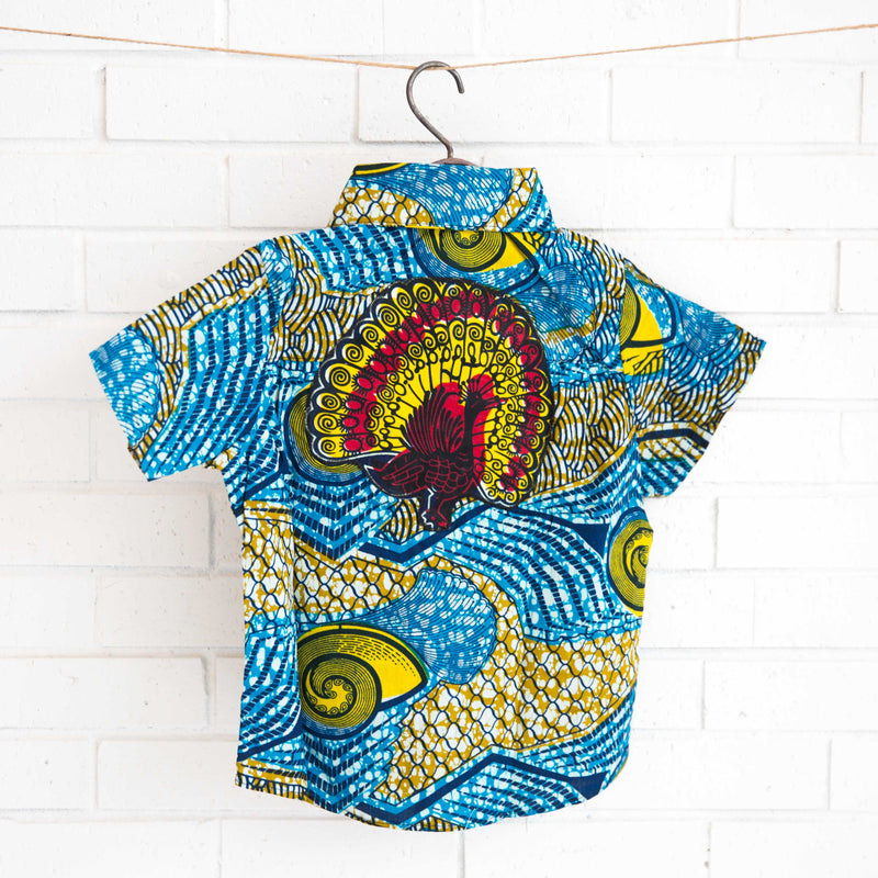 Boy's Button-Down Shirt - Kenyan materials and design for a fair trade boutique