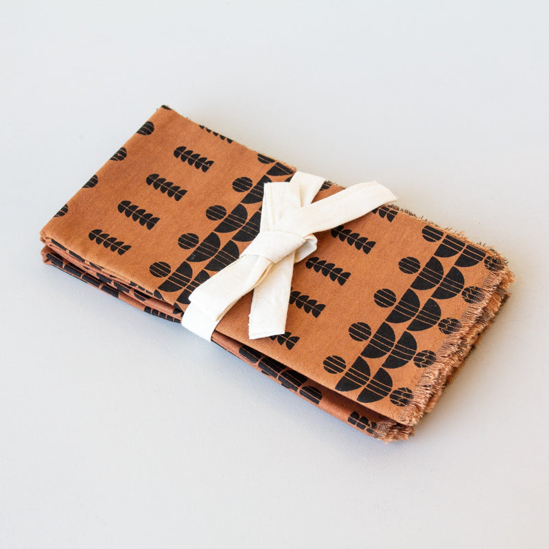 Screen Print Napkin Set - Kenyan materials and design for a fair trade boutique