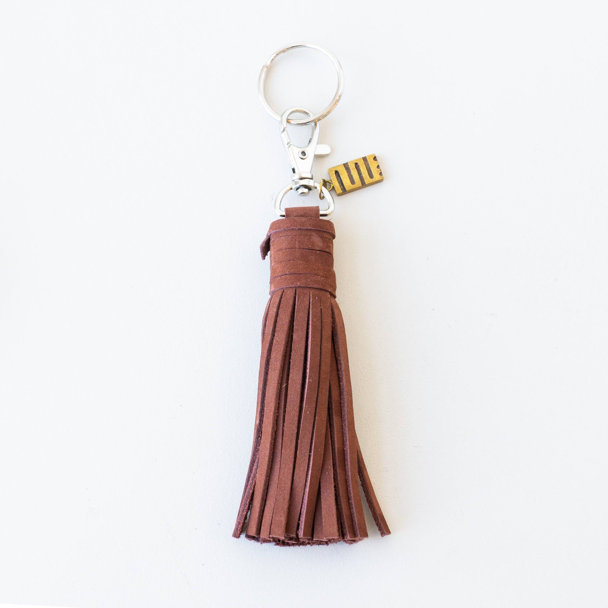 Tassel Key Holder - handmade using Kenyan leather by local market artisans for a Fair Trade social enterprise