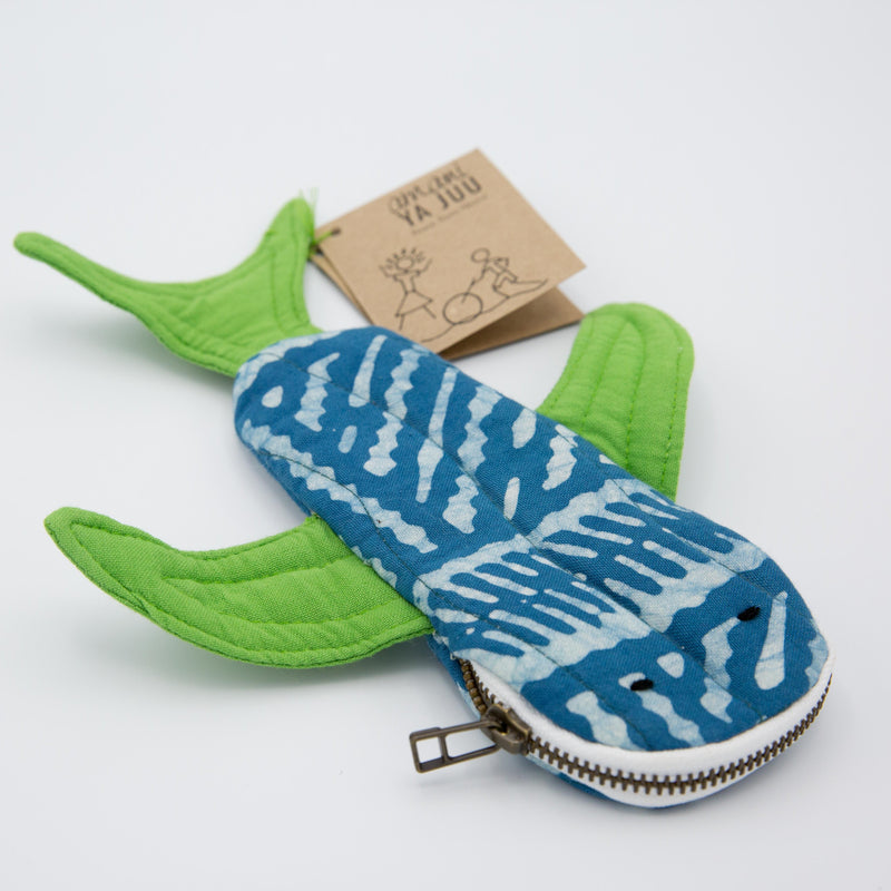 Shark Pencil Case - Kenyan materials and design for a fair trade boutique