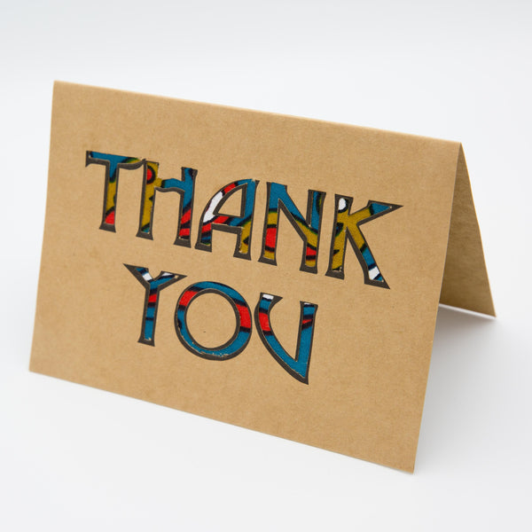 Thank You Card - Kenyan materials and design for a fair trade boutique