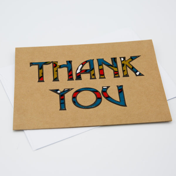 Thank You Card - Kenyan materials and design for a fair trade boutique
