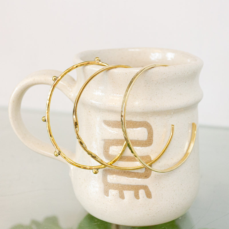 Thin Brass Cuff - handmade by Kenyan market artisans for a Fair Trade boutique