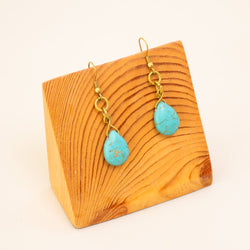 Mombasa Turquoise Earrings - Kenyan materials and design for a fair trade boutique