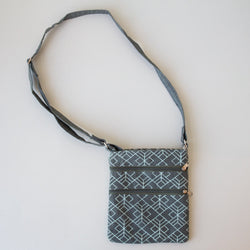 Zip Crossbody Bag handmade by the women of Amani ya Juu in Kenya, a sewing program for refugee women in Africa