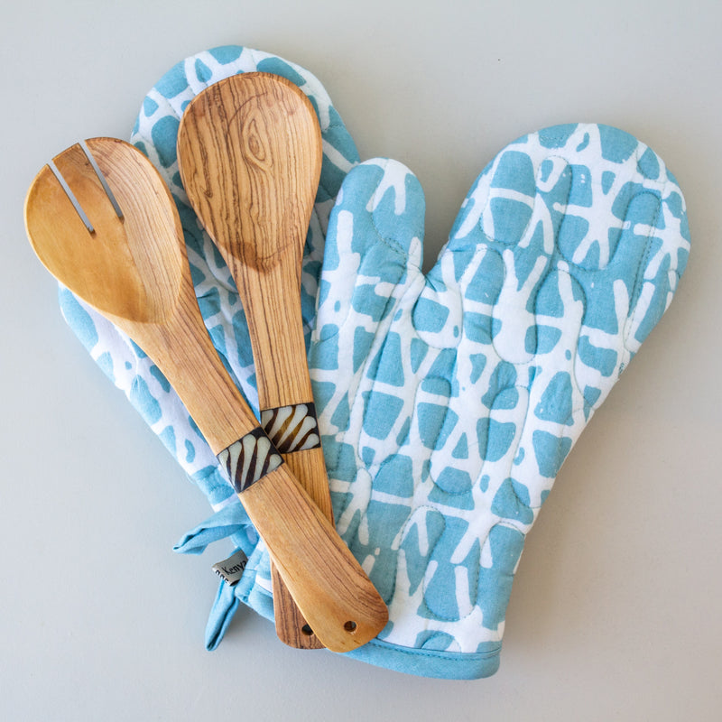 Batik Oven Glove & Spoon Set - Kenyan materials and design for a fair trade boutique