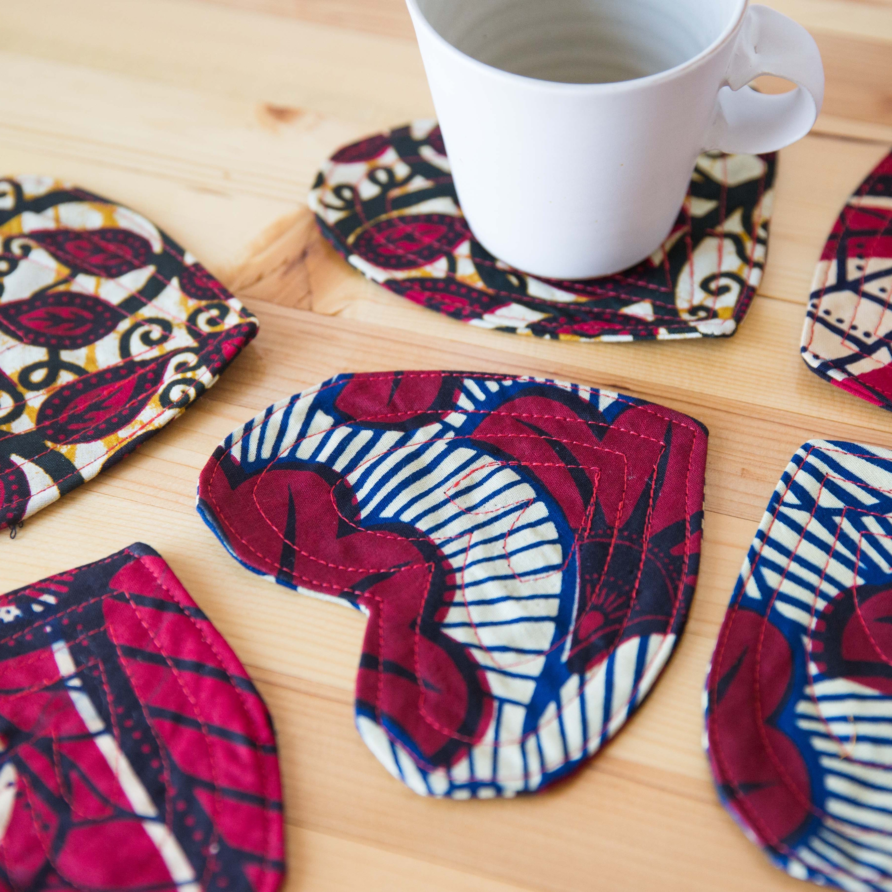 Kitenge Coasters - Ugandan materials and design for a fair trade boutique