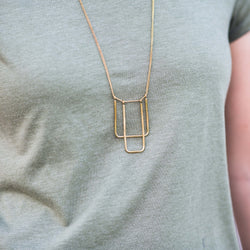 Double U-Frame Necklace - Kenyan materials and design for a fair trade boutique