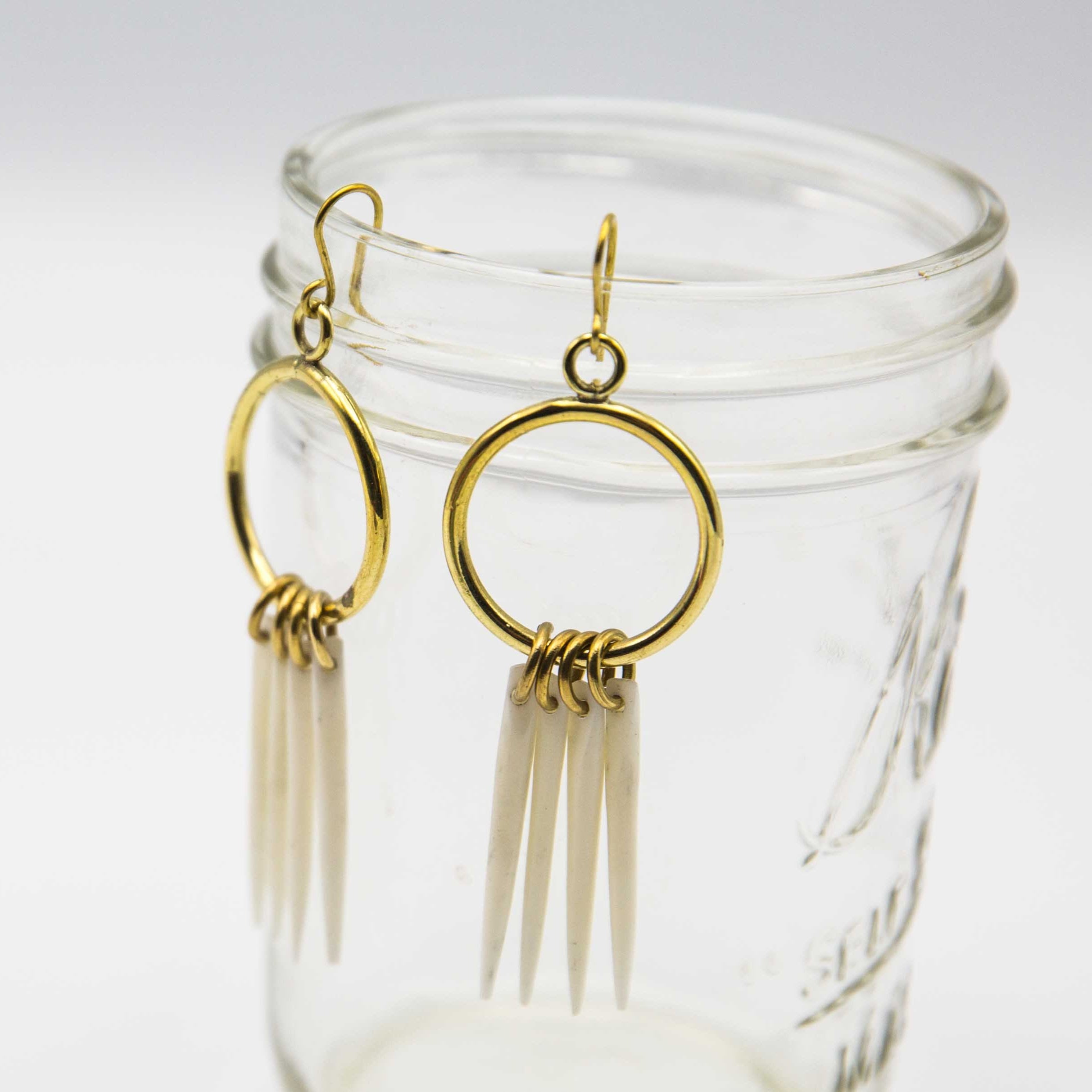 Bone Spear Earrings - Kenyan materials and design for a fair trade boutique