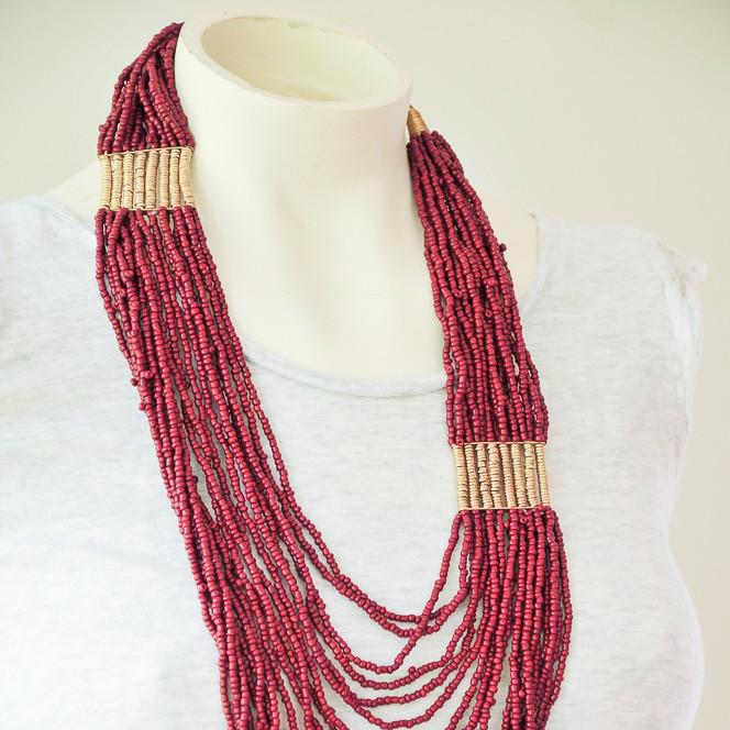 Maasai Classic Necklace - Kenyan materials and design for a fair trade boutique