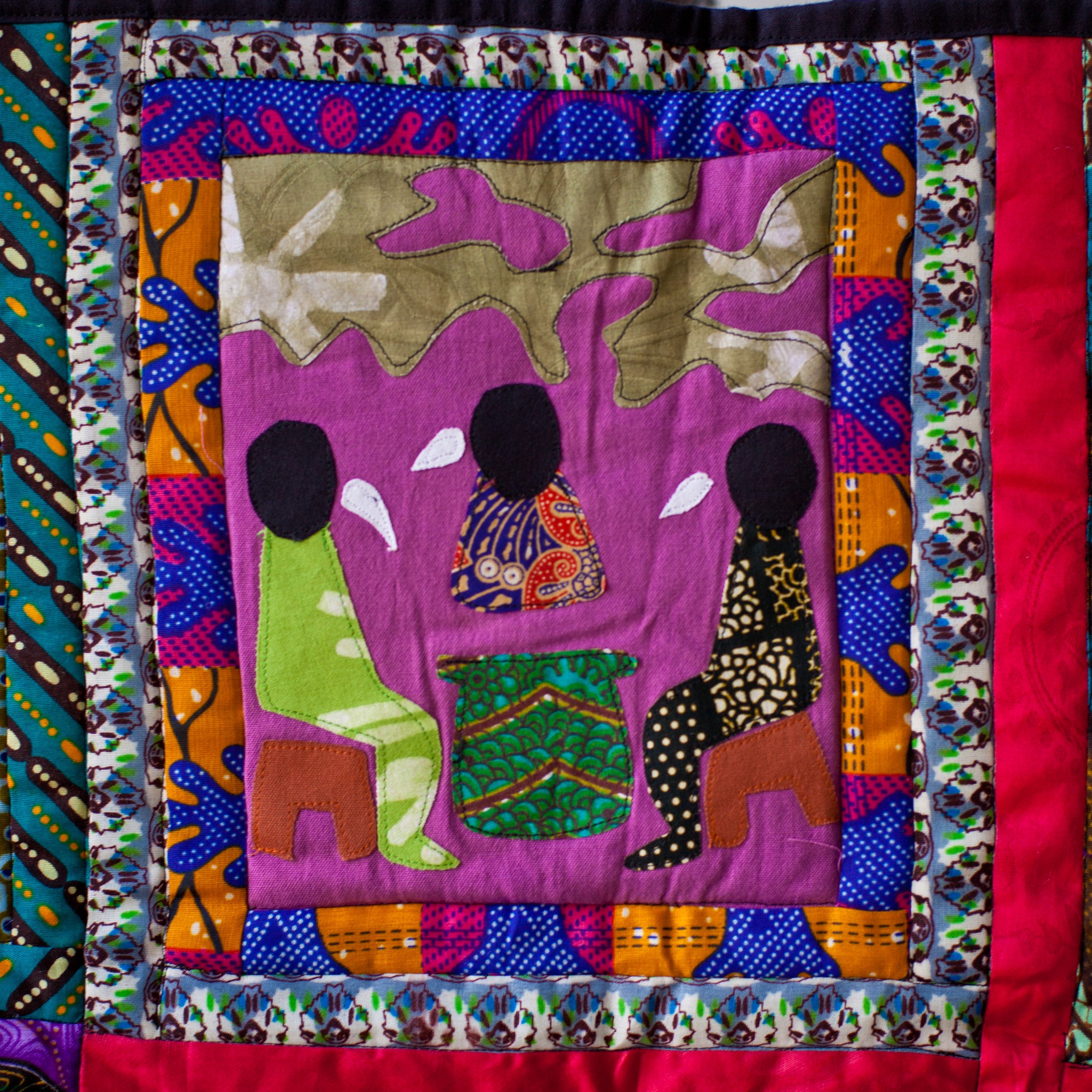Unity Quilt Wall Hanging - Kenyan materials and design for a fair trade boutique