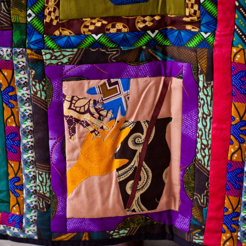 Unity Quilt Wall Hanging - Kenyan materials and design for a fair trade boutique