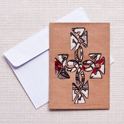 Ethiopian Cross Card - Kenyan materials and design for a fair trade boutique