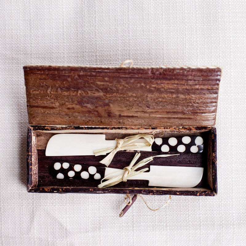 Cow Bone Hors D'oeuvres Set - Kenyan materials and design for a fair trade boutique