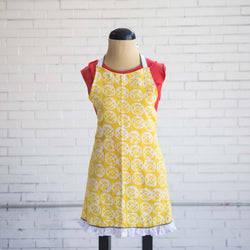 Batik Full Apron | Yellow Finch - Kenyan materials and design for a fair trade boutique
