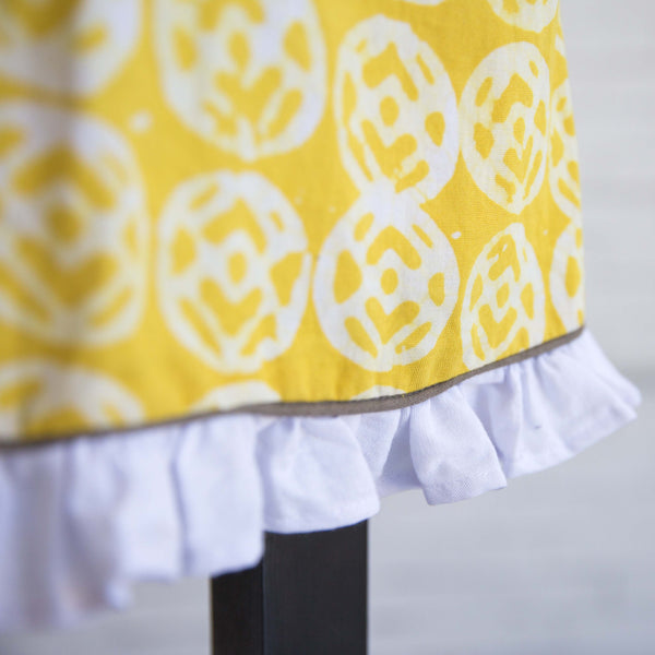 Batik Full Apron | Yellow Finch - Kenyan materials and design for a fair trade boutique